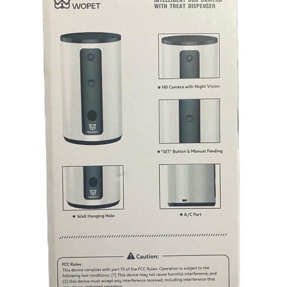WOPET Dog Camera D01 Plus: 5G WiFi Pet Camera with Treat Tossing NIB - Picture 2 of 3